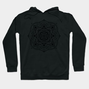 Mandala in Black Hoodie